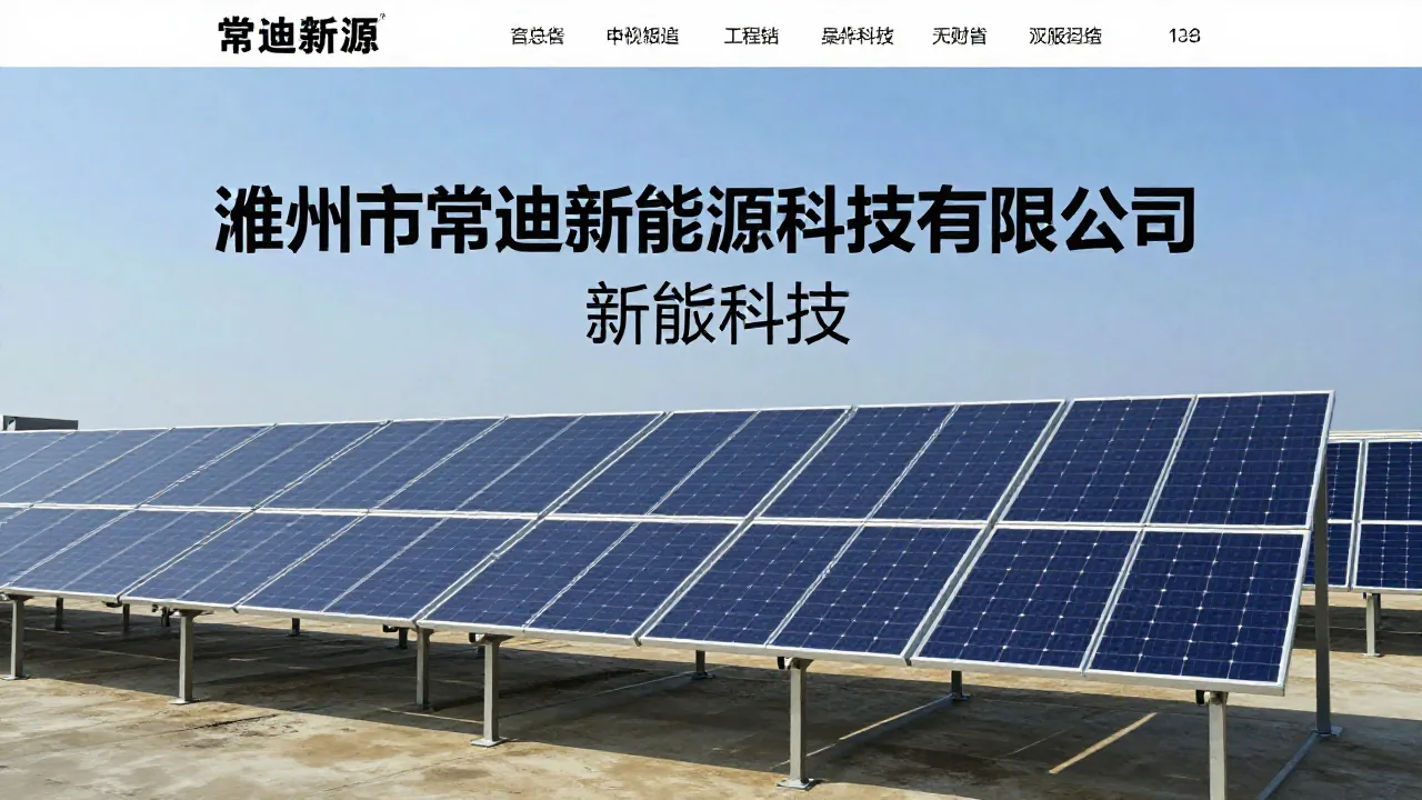 滁州市常迪新能源科技有限公司 首页主视觉